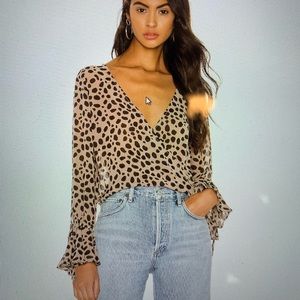 Superdown Madeline Surplice Top